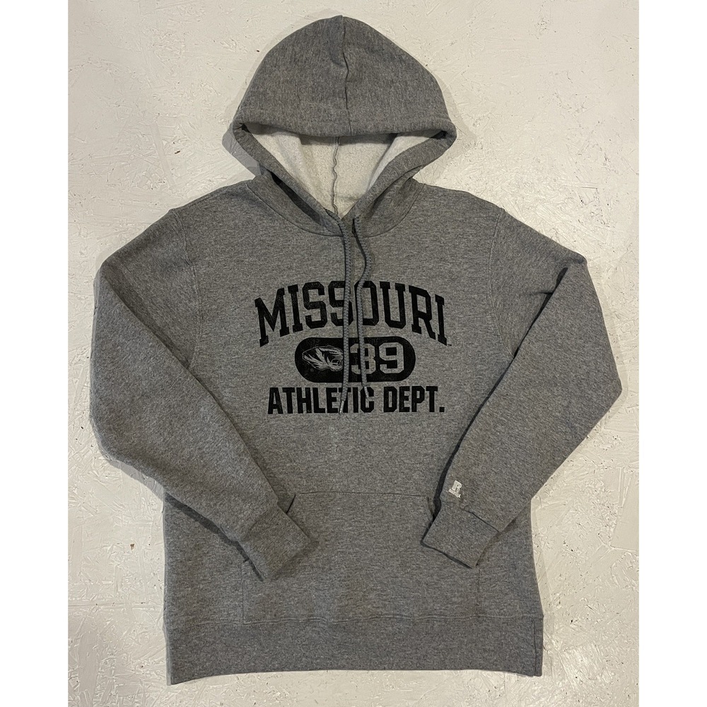 Russell Athletic Mizzou Missouri Tigers Sweatshirt Hoodie Womens M Gray Football